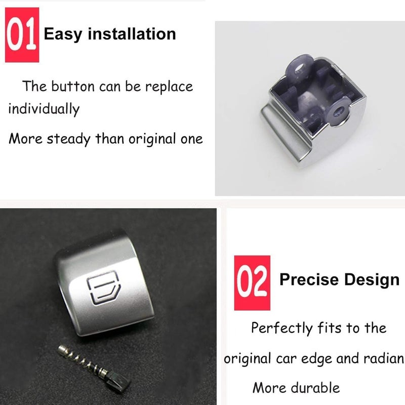 TTCR-II Interior Window Glass Lift Switch Button for Mercedes C Class W205 2015-2021 GLC Class 2016-2022, 1 Pc Front Right Window Control Power Push Button Cover - Image 4